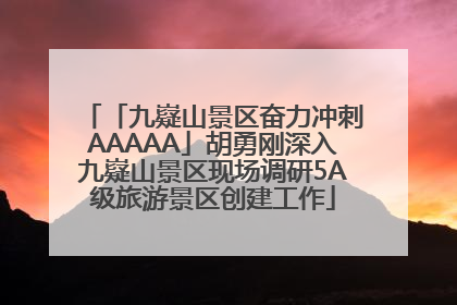 「九嶷山景区奋力冲刺AAAAA」胡勇刚深入九嶷山景区现场调研5A级旅游景区创建工作