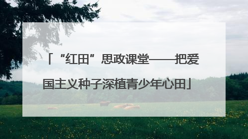 “红田”思政课堂——把爱国主义种子深植青少年心田