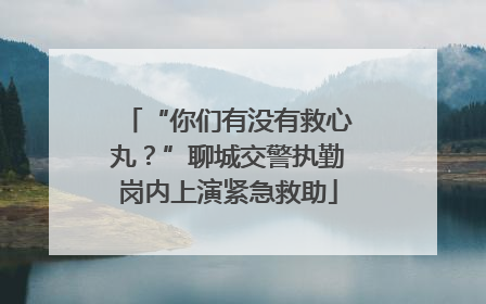 “你们有没有救心丸？”聊城交警执勤岗内上演紧急救助