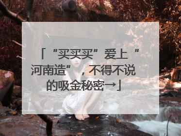 “买买买”爱上“河南造”，不得不说的吸金秘密→