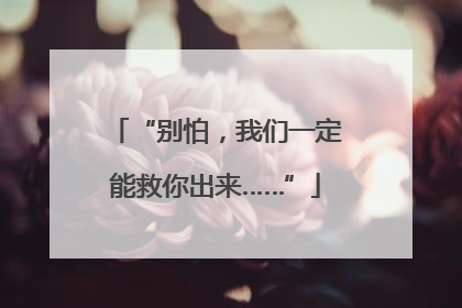 “别怕，我们一定能救你出来……”