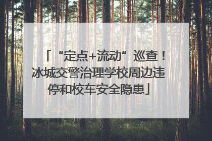 “定点+流动”巡查！冰城交警治理学校周边违停和校车安全隐患