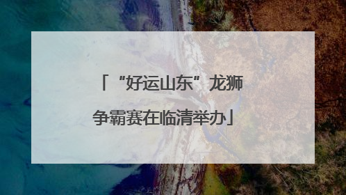 “好运山东”龙狮争霸赛在临清举办