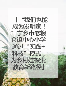 “我们也能成为发明家！”宁乡市老粮仓镇中心小学通过“实践+科技”模式，为乡村娃探索教育新路径