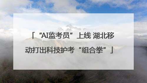 “AI监考员”上线 湖北移动打出科技护考“组合拳”