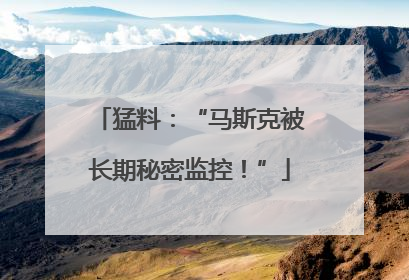 猛料：“马斯克被长期秘密监控！”