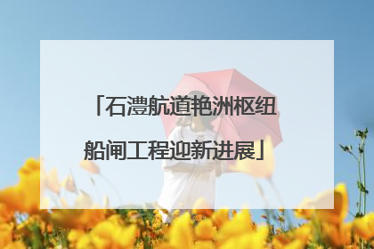 石澧航道艳洲枢纽船闸工程迎新进展