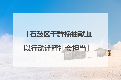 石鼓区干群挽袖献血 以行动诠释社会担当