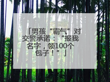 男孩“霸气”对交警承诺：“报我名字，领100个包子！”