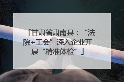 甘肃省肃南县：“法院+工会”深入企业开展“精准体检”