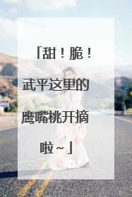 甜！脆！武平这里的鹰嘴桃开摘啦～