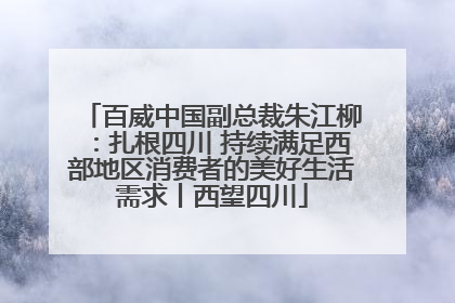 百威中国副总裁朱江柳：扎根四川 持续满足西部地区消费者的美好生活需求丨西望四川