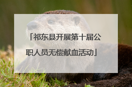 祁东县开展第十届公职人员无偿献血活动