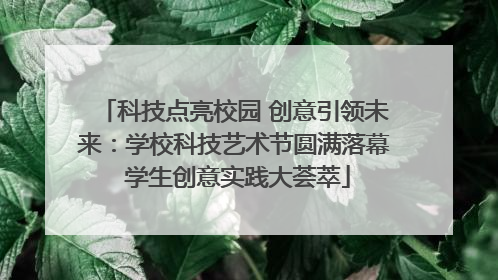 科技点亮校园 创意引领未来：学校科技艺术节圆满落幕 学生创意实践大荟萃