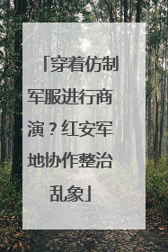 穿着仿制军服进行商演？红安军地协作整治乱象