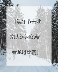 端午节去北京大运河免费看龙舟比赛