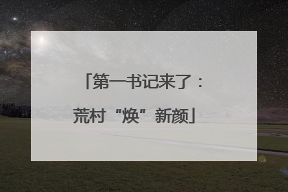 第一书记来了：荒村“焕”新颜