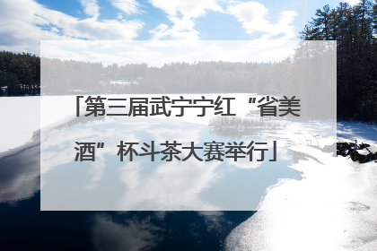 第三届武宁宁红“省美酒”杯斗茶大赛举行