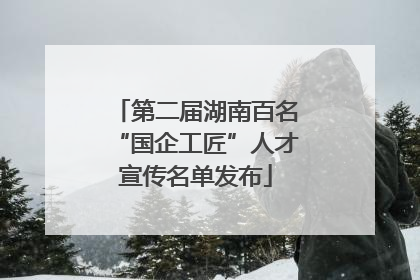 第二届湖南百名“国企工匠”人才宣传名单发布