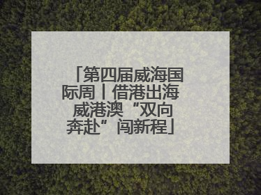 第四届威海国际周丨借港出海 威港澳“双向奔赴”闯新程