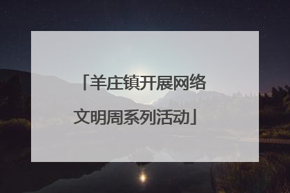 羊庄镇开展网络文明周系列活动
