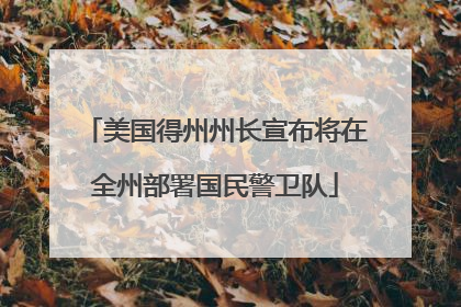美国得州州长宣布将在全州部署国民警卫队
