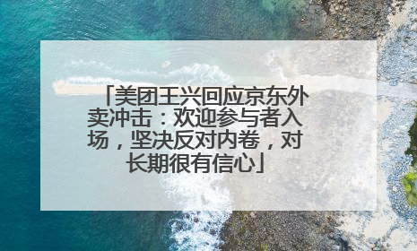 美团王兴回应京东外卖冲击：欢迎参与者入场，坚决反对内卷，对长期很有信心