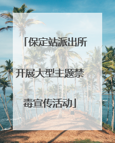 保定站派出所开展大型主题禁毒宣传活动