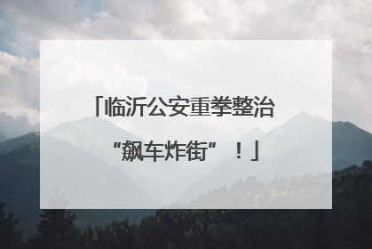 临沂公安重拳整治“飙车炸街”！