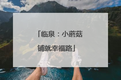 临泉：小蘑菇铺就幸福路