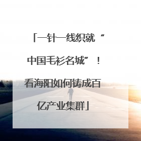 一针一线织就“中国毛衫名城”！看海阳如何铸成百亿产业集群