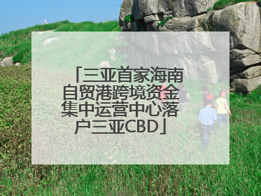 三亚首家海南自贸港跨境资金集中运营中心落户三亚CBD