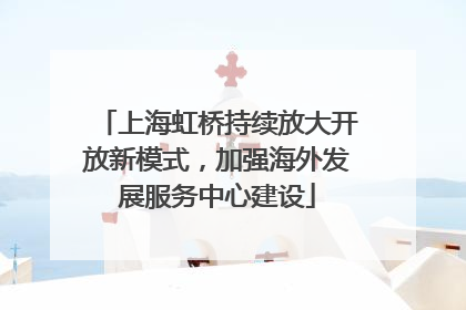 上海虹桥持续放大开放新模式，加强海外发展服务中心建设