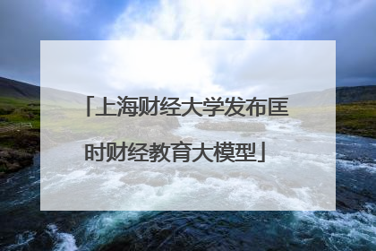 上海财经大学发布匡时财经教育大模型