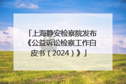 上海静安检察院发布《公益诉讼检察工作白皮书（2024）》