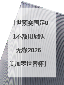 世预赛国足0-1不敌印尼队 无缘2026美加墨世界杯