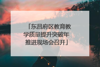 东昌府区教育教学质量提升突破年推进现场会召开