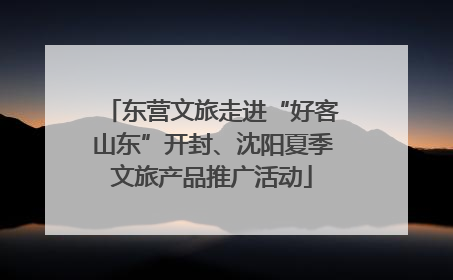 东营文旅走进“好客山东”开封、沈阳夏季文旅产品推广活动