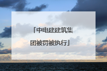 中电建建筑集团被罚被执行