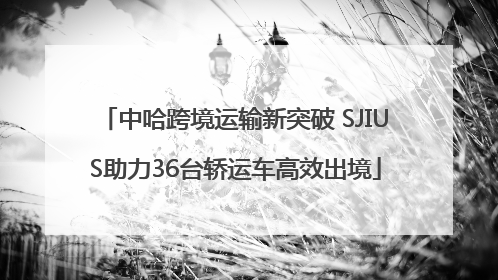中哈跨境运输新突破 SJIUS助力36台轿运车高效出境