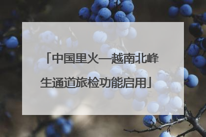 中国里火—越南北峰生通道旅检功能启用