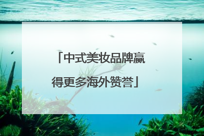 中式美妆品牌赢得更多海外赞誉