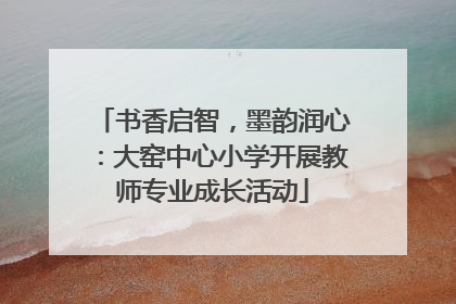 书香启智，墨韵润心：大窑中心小学开展教师专业成长活动