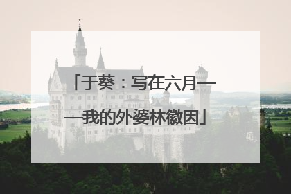 于葵：写在六月——我的外婆林徽因