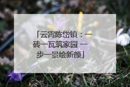 云霄陈岱镇：一砖一瓦筑家园 一步一景绘新颜