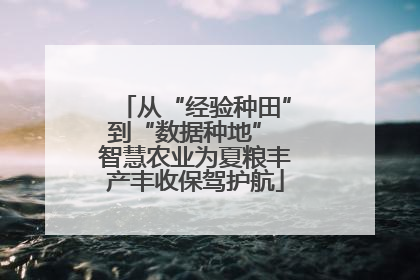从“经验种田”到“数据种地” 智慧农业为夏粮丰产丰收保驾护航