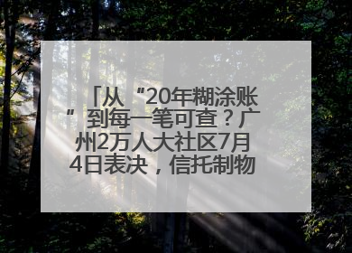 从“20年糊涂账”到每一笔可查？广州2万人大社区7月4日表决，信托制物业如何取“信”？