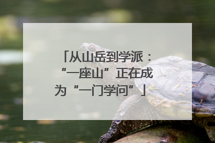 从山岳到学派：“一座山”正在成为“一门学问”