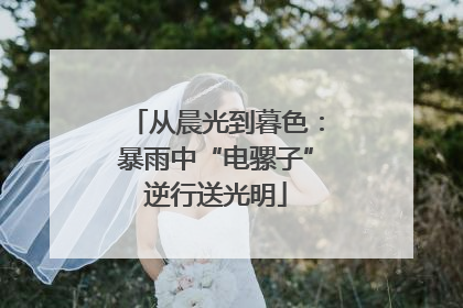 从晨光到暮色：暴雨中“电骡子”逆行送光明