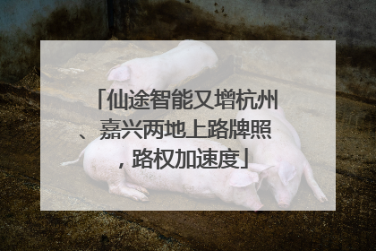 仙途智能又增杭州、嘉兴两地上路牌照，路权加速度